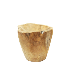 Świecznik z kawałka drewna tekowego 20x22cm